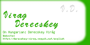 virag derecskey business card